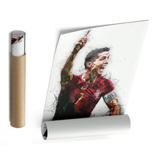 Load image into Gallery viewer, Cristiano Ronaldo Canvas Art – Portugal National Team Wall Decor
