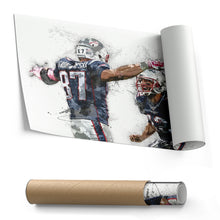 Load image into Gallery viewer, Tom Brady &amp; Rob Gronkowski Canvas Art – New England Patriots Wall Decor
