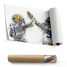 Load image into Gallery viewer, Joe Burrow &amp; Ja&#39;Marr Chase Canvas Art – LSU Tigers Wall Decor
