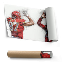 Load image into Gallery viewer, Patrick Mahomes &amp; Travis Kelce Canvas Art – Kansas City Chiefs Wall Decor
