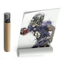 Load image into Gallery viewer, Ed Reed Canvas Art – Baltimore Ravens Wall Decor
