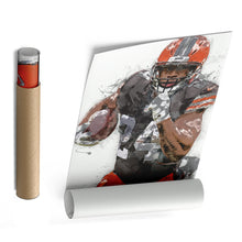 Load image into Gallery viewer, Nick Chubb Canvas Art – Cleveland Browns Wall Decor

