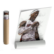 Load image into Gallery viewer, LeBron James Canvas Art – Miami Heat Wall Decor
