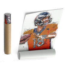 Load image into Gallery viewer, Peyton Manning Canvas Art – Denver Broncos Wall Decor
