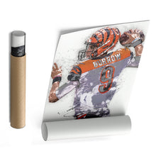 Load image into Gallery viewer, Joe Burrow Bengals Canvas Art – Cincinnati Bengals Wall Decor
