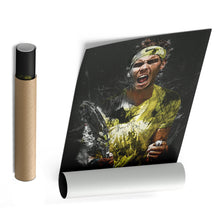 Load image into Gallery viewer, Rafael Nadal Canvas Print – Iconic Tennis Wall Art for Man Cave or Home
