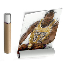 Load image into Gallery viewer, Magic Johnson Canvas Art – Los Angeles Lakers Wall Decor
