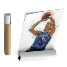 Load image into Gallery viewer, Dirk Nowitzki Canvas Art – Dallas Mavericks Legend Wall Decor

