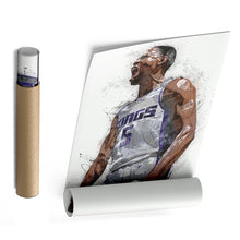 Load image into Gallery viewer, De&#39;Aaron Fox Canvas Art – Sacramento Kings Wall Decor
