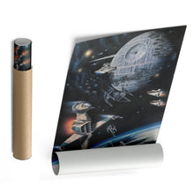 Load image into Gallery viewer, Death Star, Star Destroyer, Battle, TIE Interceptor Canvas Wall Art Decor - Star Wars Epic Art
