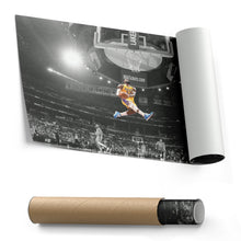 Load image into Gallery viewer, LeBron James Canvas Art – Slam Dunk Lakers Wall Decor
