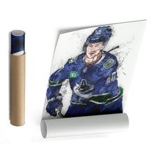Load image into Gallery viewer, Elias Pettersson Canvas Art – Vancouver Canucks Wall Decor
