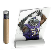 Load image into Gallery viewer, Ray Lewis Wall Art - Baltimore Ravens NFL Wall Decor
