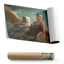 Load image into Gallery viewer, Luke &amp; Rey Skywalker Artwork - Star Wars Canvas Wall Art Decor
