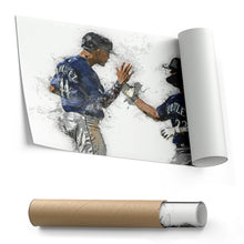 Load image into Gallery viewer, Julio Rodriguez &amp; Ty France Canvas Art – Seattle Mariners Wall Decor
