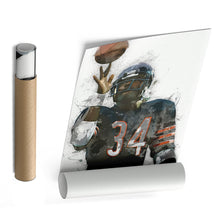 Load image into Gallery viewer, Walter Payton Canvas Art – Chicago Bears Wall Decor
