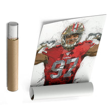 Load image into Gallery viewer, Nick Bosa Canvas Art – San Francisco 49ers Wall Decor
