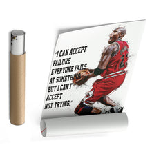 Load image into Gallery viewer, Michael Jordan Canvas Print – Motivational Bulls Quote Wall Art for Sports Fans
