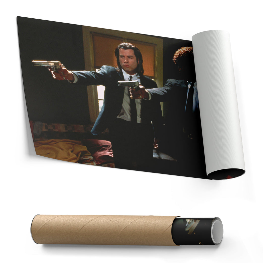 Pulp Fiction Canvas – Vincent & Jules Gangsta Movie Wall Art for Home Decor