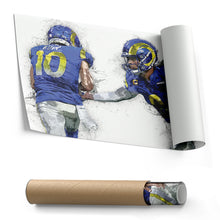 Load image into Gallery viewer, Cooper Kupp &amp; Matthew Stafford Canvas Art – Los Angeles Rams Wall Decor
