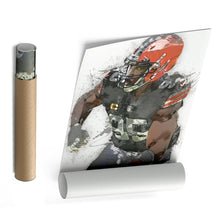 Load image into Gallery viewer, Myles Garrett Canvas Art – Cleveland Browns Wall Decor
