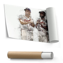 Load image into Gallery viewer, Hank Aaron &amp; Eddie Mathews Canvas Art – Milwaukee Braves Wall Decor
