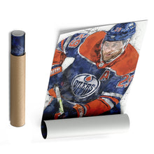 Load image into Gallery viewer, Leon Draisaitl Canvas Art – Edmonton Oilers Wall Decor
