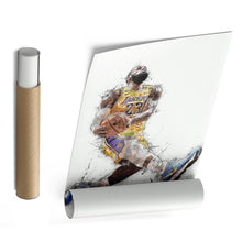 Load image into Gallery viewer, LeBron James Dunk Canvas Art – Los Angeles Lakers Wall Decor
