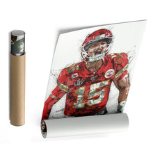 Load image into Gallery viewer, Patrick Mahomes Canvas Art – Kansas City Chiefs Wall Decor

