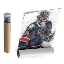 Load image into Gallery viewer, Henrik Lundqvist Canvas Art – New York Rangers Wall Decor
