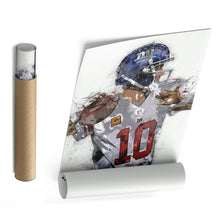 Load image into Gallery viewer, Eli Manning Canvas Art – New York Giants Wall Decor
