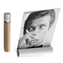 Load image into Gallery viewer, Roger Moore Canvas Art – James Bond Smoking Wall Decor
