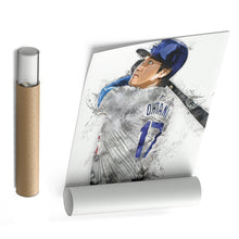 Load image into Gallery viewer, Shohei Ohtani Canvas Art – Los Angeles Dodgers Wall Decor
