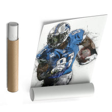 Load image into Gallery viewer, Calvin Johnson Canvas Art – Detroit Lions Wall Decor
