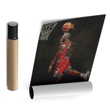 Load image into Gallery viewer, Michael Jordan Slam Dunk Canvas – Chicago Bulls Basketball Wall Art for Home &amp; Man Cave
