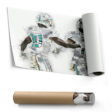 Load image into Gallery viewer, Tyreek Hill &amp; Jaylen Waddle Canvas Art – Miami Dolphins Wall Decor
