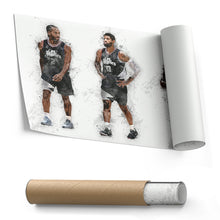 Load image into Gallery viewer, Kawhi Leonard, Paul George &amp; James Harden Canvas Art - LA Clippers Wall Decor
