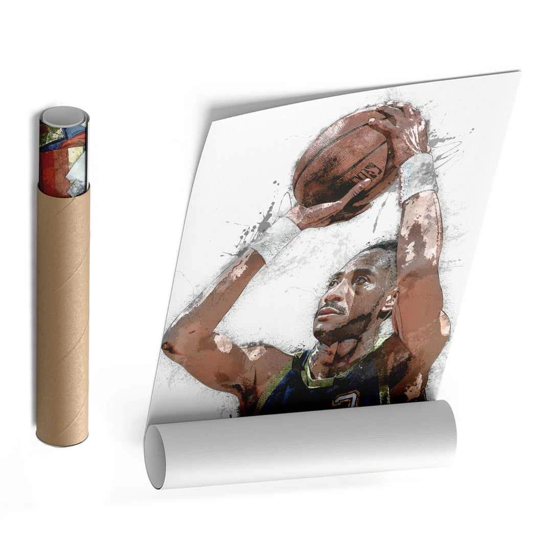Alex English Canvas Art – Denver Nuggets Wall Decor