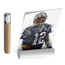 Load image into Gallery viewer, Tom Brady Canvas Art – New England Patriots Wall Decor
