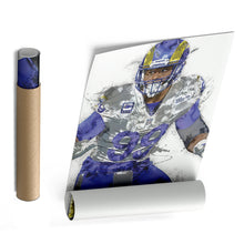 Load image into Gallery viewer, Aaron Donald Canvas Art – Los Angeles Rams Wall Decor
