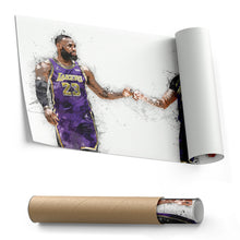 Load image into Gallery viewer, LeBron James &amp; Anthony Davis Canvas Art – Los Angeles Lakers Wall Decor
