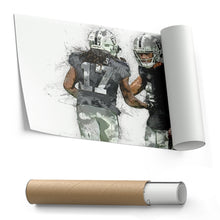 Load image into Gallery viewer, Derek Carr &amp; Davante Adams Canvas Art – Las Vegas Raiders Wall Decor
