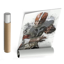 Load image into Gallery viewer, Jim Brown Canvas Art – Cleveland Browns Wall Decor

