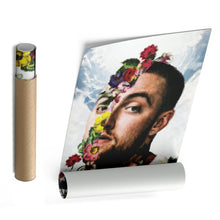 Load image into Gallery viewer, Mac Miller Floral Canvas Print – Rap Artist Painting Wall Art for Home Decor
