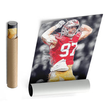 Load image into Gallery viewer, Nick Bosa Canvas Art – 49ers NFL Celebration Wall Decor
