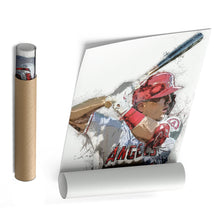 Load image into Gallery viewer, Mike Trout Canvas Art – Los Angeles Angels Wall Decor
