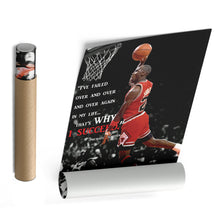 Load image into Gallery viewer, Michael Jordan Quote Canvas – Chicago Bulls Basketball Wall Art for Home Decor
