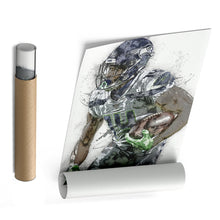 Load image into Gallery viewer, DK Metcalf Canvas Art – Seattle Seahawks Wall Decor
