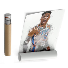 Load image into Gallery viewer, Russell Westbrook Canvas Art – Oklahoma City Thunder Wall Decor
