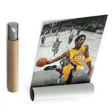 Load image into Gallery viewer, Kobe Bryant Lakers Dunking Canvas Wall Art Decor - NBA Slam Dunk Poster
